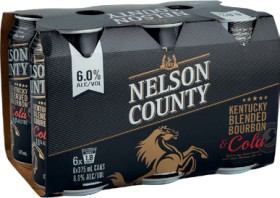 Nelson-County-6-Bourbon-Cola-6-Pack-375mL-Cans on sale