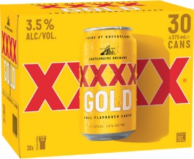 XXXX-Gold-Lager-30-Pack-375mL-Cans on sale