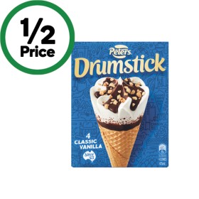 Peters+Drumstick+Ice+Cream+475-490ml+Pk+4-6