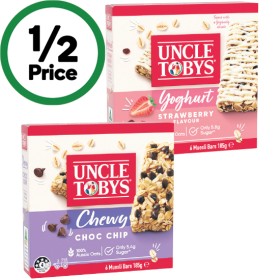 Uncle-Tobys-Muesli-Bars-145-185g-Pk-5-6 on sale