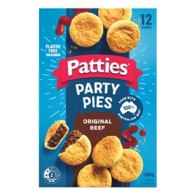 Patties-Party-Pies-or-Sausage-Rolls-450-560g-Pk-12 on sale