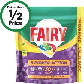 Fairy+5+Power+Action+Dishwasher+Tablets+Pk+70