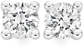 9ct+Yellow+Gold+Diamond+Stud+Earrings