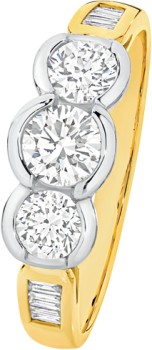 18ct-Two-Tone-Gold-Diamond-Trilogy-Ring on sale