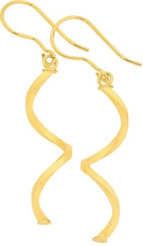 9ct-Gold-Twist-Drop-Earrings on sale