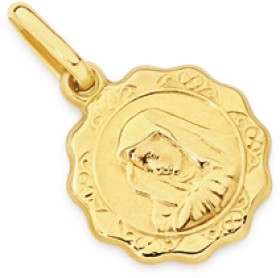 9ct-Gold-12mm-Scalloped-Madonna-Pendant on sale