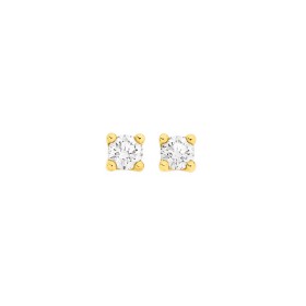 9ct+Gold+Diamond+Stud+Earrings