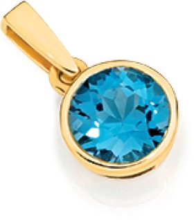 9ct-Gold-London-Blue-Topaz-Pendant on sale