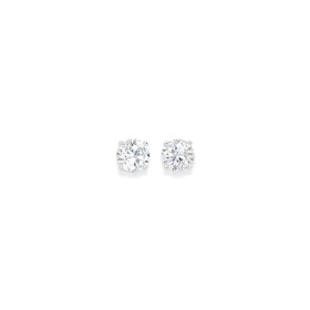 9ct+Gold+Cubic+Zirconia+Stud+Earrings