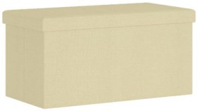 Flexi+Storage+Living+760+x+380+x+380mm+Oyster+Grey+Non-Woven+Linen+Ottoman