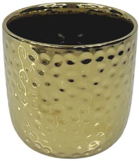 Eden-15cm-Gold-Ceramic-Hammered-Pot on sale