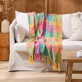 Peru-Check-Throw on sale