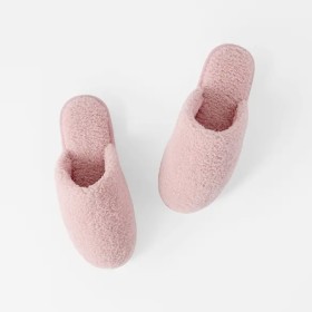 Teddy-Fur-Slippers-Blush on sale
