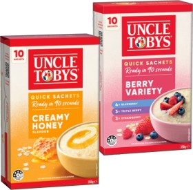 Uncle+Tobys+Rolled+Oats+Quick+Sachets+8%E2%80%9110+Pack+Selected+Varieties