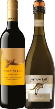 Wolf-Blass-Yellow-Label-Range-or-Yellow-Tail-Range-750mL on sale