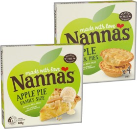 Nanna%26rsquo%3Bs+Fruit+Snack+Pies+450g+or+Family+Size+Apple+Pie+600g+Selected+Varieties