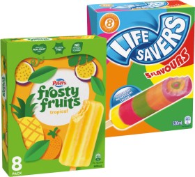 Life+Savers+Ice+Block+or+Peters+Frosty+Fruits+6-8+Pack+Selected+Varieties