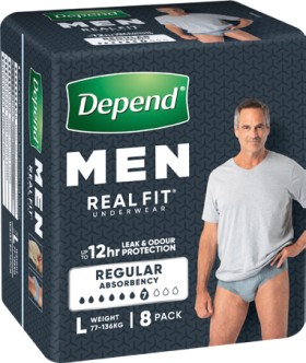 Depend+Real+Fit+Men+Underwear+8+Pack+Selected+Varieties