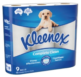 Kleenex+Complete+Clean+Toilet+Tissue+9+Pack