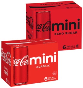 CocaCola-Mini-6x250mL-Selected-Varieties on sale
