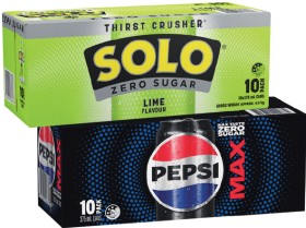 NEW+Pepsi+or+Solo+10x375mL+Selected+Varieties