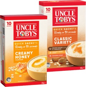 Uncle+Tobys+Oats+Quick+Sachets+8%E2%80%9110+Pack+Selected+Varieties