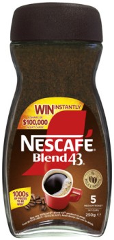 Nescaf-Blend-43-Instant-Coffee-250g-Selected-Varieties on sale