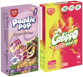 Streets+Paddle+Pop+8+Pack%2C+Calippo+Mini+10+Pack+or+Cyclone+Ice+Block+8+Pack+Selected+Varieties