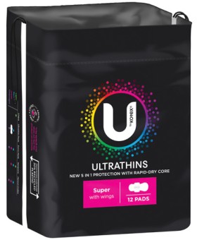U-By-Kotex-Pads-614-Pack-Selected-Varieties on sale