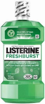 Listerine+Mouthwash+Fresher+%26amp%3B+Cleaner+250mL+Selected+Varieties