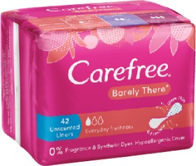 Carefree+Barely+There+Unscented+Liners+42+Pack%2A