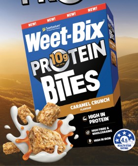 NEW+Weet%E2%80%91Bix+Protein+Bites+Caramel+Crunch+Flavour+Cereal+510g