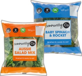 Community+Co+Aussie+Salad+Mix+110g+or+Baby+Spinach+%26amp%3B+Rocket+100g