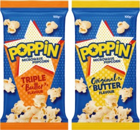 Poppin-Microwave-Popcorn-100g-Selected-Varieties on sale