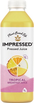 Impressed+Pressed+Juice+Tropical%2C+Green+Supreme+or+Berry+Bliss+1+Litre