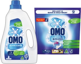 OMO+Laundry+Liquid+2+Litre%2C+Capsules+28+Pack+or+Powder+2kg+Selected+Varieties