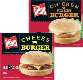 On-The-Menu-Burger-161165g-Selected-Varieties on sale