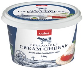 Coles+Spreadable+Cream+Cheese+250g