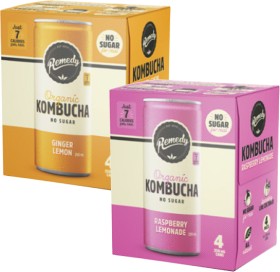 Remedy-Kombucha-4x250mL on sale