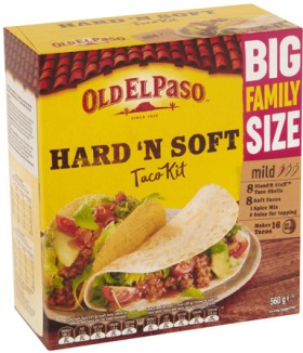 Old-El-Paso-Hard-N-Soft-Taco-Kit-560g on sale