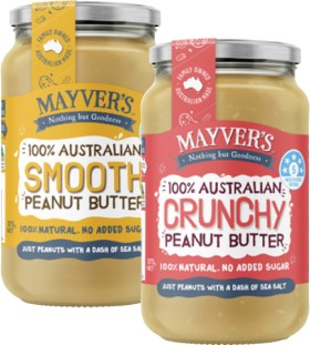 Mayver%26%23039%3Bs+Smooth+or+Crunchy+Peanut+Butter+375g