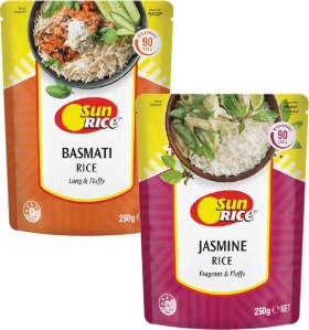 Sunrice-90-Second-Microwave-Plain-Rice-Pouch-250g on sale