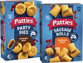 Patties+Party+Meat+Pies+or+Sausage+Rolls+12+Pack+450g-560g