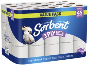 Sorbent+3-Ply+Soft+%26amp%3B+Strong+Toilet+Paper+45+Pack