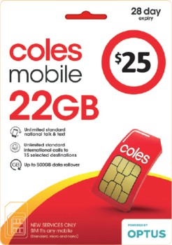 Coles-Mobile-25-Prepaid-SIM on sale