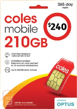 Coles-Mobile-240-Prepaid-SIM on sale