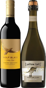 Wolf-Blass-Yellow-Label-Range-or-Yellow-Tail-Range-750mL on sale
