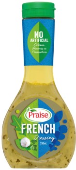 Praise-Dressing-330mL-Selected-Varieties on sale