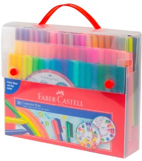 Faber-Castell+Connector+Pens+with+Colour+Wheel+80+Pack