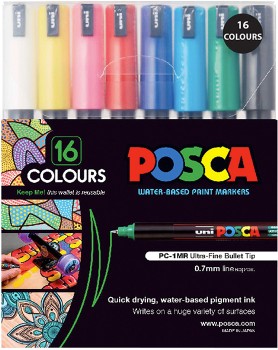 Posca-Paint-Markers-Assorted-PC-1MR-16-Pack on sale